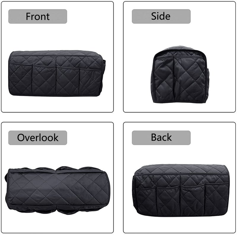 Holiberty 2 in 1 Waterproof Armrest Covers Sofa Arm Organizer with 14 Pockets for Tablet Magazines TV Remote Holder  Anti-Slip Recliner Couch Armchair Slipcover Furniture Sofa Arm Protector Storage Caddy Pouch - Image 3